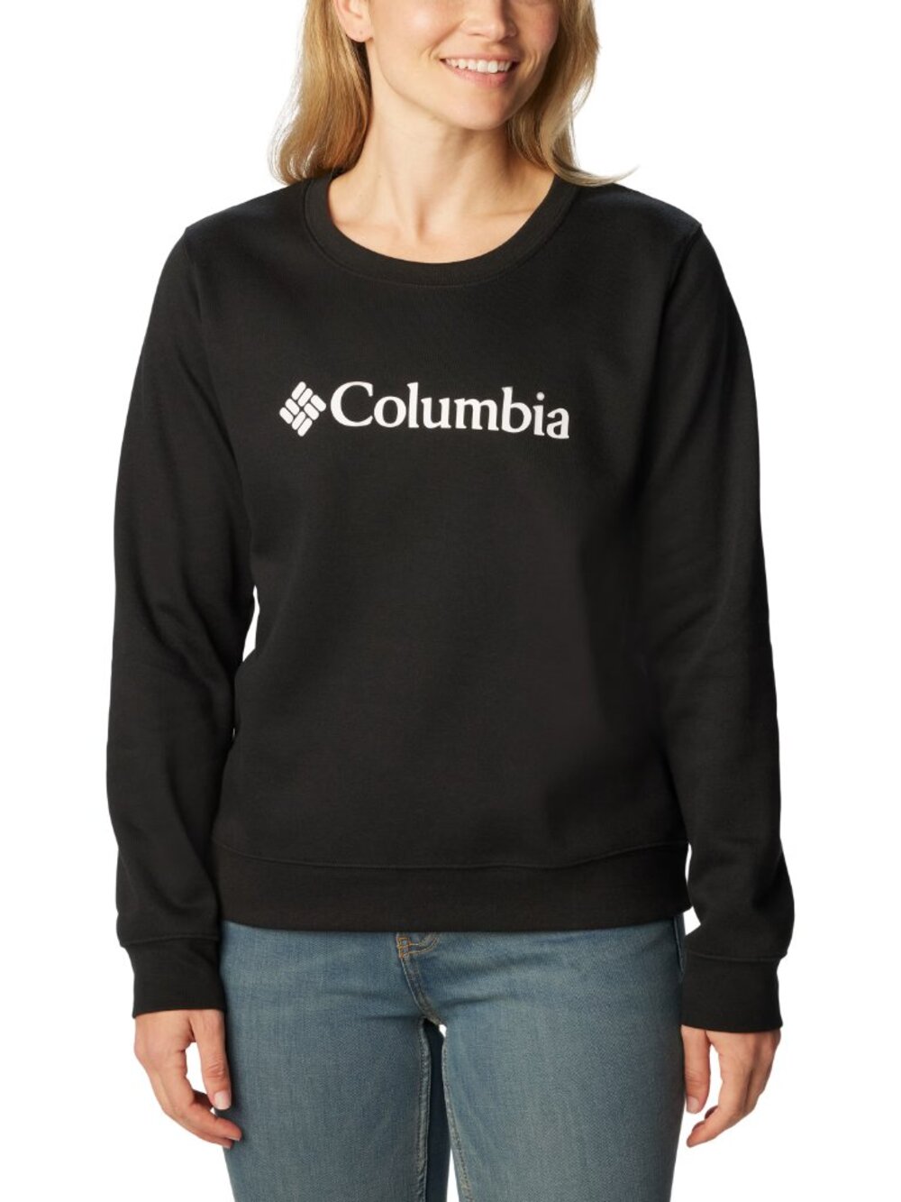 Columbia Women's Black Trek Graphic Crew Neck Casual Pullover Sweatshirt Size XL